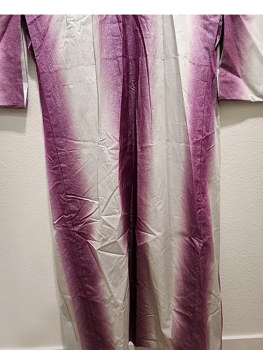 Vintage Japanese kimono Pink Purple White Beautiful Silk Kimono robe